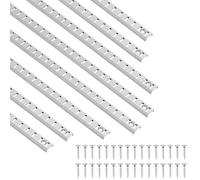 VEVOR Shelf Pilaster, 36.3-inch 8 Pack, Adjustable Shelf Brackets Steel Mortise Mount Pilaster Strip Standards with 32 Screws, Suitable for Wall Shelving System Cabinet Closet Organization