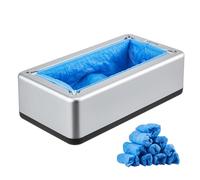 VEVOR Shoe Cover Dispenser, Automatic Shoe Covers Dispenser with 100 Pcs of Non-Slip Disposable Shoes Covers, Fits Size Up to US 11, for Home, Office, Lab, Factory, Hospital, Indoor Use, Silver