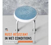 Vevor Shower Chair 360 Degree Rotating Adjustable Height Non Slip 136.1Kg Capacity Elderly Disabled Handicap Inside Shower Tub