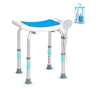VEVOR Shower Chair, Adjustable Height Shower Stool, Shower Seat for Inside Shower or Tub, Non-Slip Bench Bathtub Stool Seat for Elderly Disabled Handicap, 158.8 kg Capacity