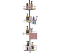 VEVOR 56" to 114" High Shower Corner Caddy Tension Pole Rust-Proof Tension Pole