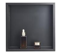 VEVOR Shower Niche, 33.0 x 33.0 x 10.2 cm Recessed Wall Niche, Heavy-duty Stainless Steel Modern Soap & Shampoo Storage Organizer, Sealed Waterproof, Durable & Easy to Install, Black for Bathroom