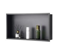 VEVOR Shower Niche, 33.0 x 63.5 x 10.2 cm Recessed Wall Niche, Heavy-duty Stainless Steel Modern Soap & Shampoo Storage Organizer, Sealed Waterproof,