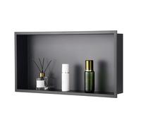 VEVOR Shower Niche, 33.0 x 63.5 x 10.2 cm Recessed Wall Niche, Heavy-duty Stainless Steel Modern Soap & Shampoo Storage Organizer, Sealed Waterproof,