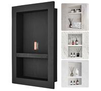 VEVOR Shower Niche 41 x 61x10cm Double Shelf Wall-inserted for Shower Bathroom
