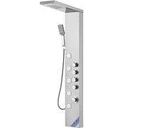 VEVOR Shower Panel System, 4 Shower Modes Shower Panel Tower, Rainfall, Waterfall, 5 Full Body Massage Jets and 3-Setting Handheld Shower Head with 59" Hose, Stainless Steel Wall-Mounted Shower Set