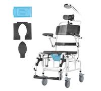 VEVOR Shower Wheelchair 17.5in Al Alloy Bathroom Wheelchair for Disabled Adult