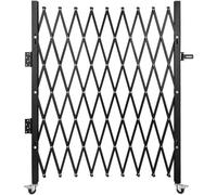 VEVOR Single Folding Security Gate, 74" W x 51.57" H Folding Door Gate, Steel Accordion Security Gate, Flexible Expanding Security Gate, 360° Rolling Barricade Gate, Scissor Gate or Door with Padlock