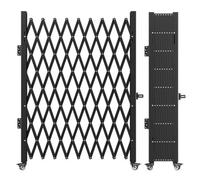 VEVOR Single Folding Security Gate, 7.25 ft H x 7.8 ft W Folding Door Gate, Steel Accordion Security Gate, Flexible Expanding Security Gate, 360° Rolling Barricade Gate, Scissor Gate/Door with Padlock