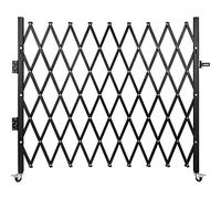 VEVOR Single Folding Security Gate, 7.25 ft H x 7.8 ft W Folding Door Gate, Steel Accordion Security Gate, Flexible Expanding Security Gate, 360° Rolling Barricade Gate, Scissor Gate/Door with Padlock