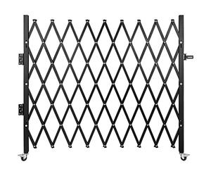 VEVOR Single Folding Security Gate, 7.25 ft H x 7.8 ft W Folding Door Gate, Steel Accordion Security Gate, Flexible Expanding Security Gate, 360° Rolling Barricade Gate, Scissor Gate/Door with Padlock