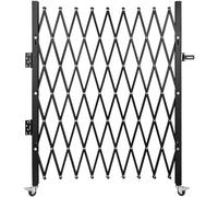VEVOR Single Folding Security Gate, 74" W x 51.57" H Folding Door Gate, Steel Accordion Security Gate, Flexible Expanding Security Gate, 360° Rolling Barricade Gate, Scissor Gate or Door with Padlock