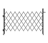 VEVOR Single Folding Security Gate, Lockable Scissor Gate with 360° Swivel Casters, Outdoor Barricade Steel Retractable Gates, for Entry Security, Garage, Warehouse & Pool, 74.80 x 51.57 in (W x H)