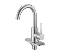 VEVOR Single Handle Sink Faucet, Brushed Nickel Single Handle Bathroom Faucet, Kitchen Water Faucets with Anti-Splash Aerator, Suitable for Bathroom,