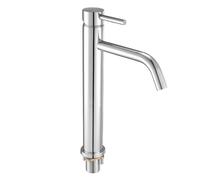 VEVOR Single Handle Sink Faucet, Chrome-Plated Silver Faucet Kitchen Sink, 1 or 3 Hole Kitchen Water Faucets with Push-Button Drain, Suitable for Bathroom, RV, Bar, Public Restroom, High Arc Faucets
