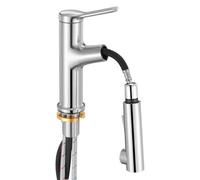 Vevor Single Handle Sink Faucet, Single Handle Pull Out Faucet 1 Or 3 Hole, Brushed Nickel Stainless Steel Sink Faucets