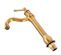 Vevor Single Handle Sink Faucet, Solid Brass Single Handle Kitchen Faucet, 1 Or 3 Hole Kitchen Faucets Push-Button Drain