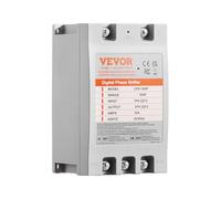 VEVOR Single Phase to 3 Phase Converter - 10HP 30A 220V Input/Output Digital Phase Shifter for Residential & Light Commercial Use (One Converter for One Motor Only)