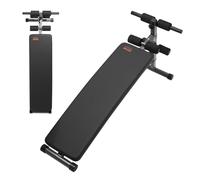VEVOR Sit Up Bench, Folding Curved Decline Ab Bench, with 5 Adjustable Height Settings, Heavy-Duty Steel, Non-Slip Design, 226 Kg Capacity for Home Gym Workouts, Strength Training, Full Body Muscles