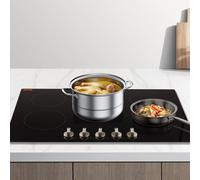 VEVOR SK-92IHA36CK04 9200W Electric Countertop Burner Knob Control Stove, Built-in Induction Cooktop with 12 Temperature Settings, Glass Surface, Auto Shut-Off, 36in 5 Burners-220V