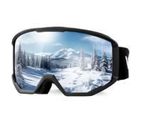 VEVOR Ski Goggles, Cylindrical Lens with Ice Blue Revo Coating, OTG Anti fog Snow Goggles for Men Women Youth, TPU Frame & Ventilation Structure, Suitable for Skiing, Skating, Snowboarding, Cycling