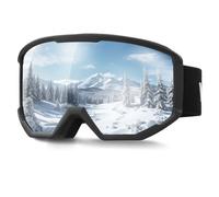 VEVOR Ski Goggles, Cylindrical Lens with Orange Revo Coating, OTG Anti fog Snow Goggles for Men Women Youth, TPU Frame & Ventilation Structure, Suitable for Skiing, Skating, Snowboarding, Cycling
