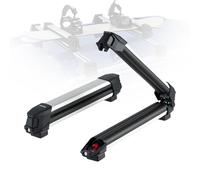 VEVOR Ski & Snowboard Roof Rack, Carry up to 4 Pairs of Skis or 2 Snowboards, 2 PCS Aluminum Universal Car Roof Rack with Lock & Rubber Padding, Carrier for Fishing Rod, Fit Most Slotted Crossbars