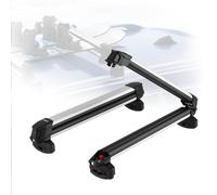 VEVOR Ski & Snowboard Roof Rack, Carry up to 6 Pairs of Skis or 4 Snowboards, 2 PCS Aluminum Universal Car Roof Rack Top Holder with Lock and Rubber Padding for Fishing Pole Rod, Fit Most Crossbars