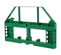 VEVOR Skid Steer Pallet Frame, 4000 lbs Rated Load Capacity, 45-inch Pallet Fork Frame Attachments with 2-inch Hitch Receiver & Spear Sleeves, Fit for John Deere Loaders Quick Attach Mount, Frame Only