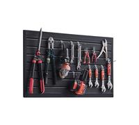 VEVOR Slat Wall Paneling, 2 x 4 ft, PVC Garage Slatwall with Modular Design, Black Slat Wall Easy-to-Install Adjustable Slatwall Panel with Coupling Structure & DIY Cutting, Fits for Storage & Display