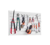 VEVOR Slat Wall Paneling, 2 x 4 ft, PVC Garage Slatwall with Modular Design, White Slat Wall Easy-to-Install Adjustable Slatwall Panel with Coupling Structure & DIY Cutting, Fits for Storage & Display