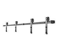 VEVOR Sliding Barn Door Hardware Kit, 10FT Barn Door Kit, 330LBS Load-Bearing Double Barn Door Hardware Kit, Carbon Steel Barn Door Track, Darn Door for 1.37-1.77" Thickness & 5FT Wide Door Panel