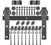 VEVOR Sliding Barn Door Hardware Kit, 365.8 cm Barn Door Kit, 149.7 kg Load-bearing Double Barn Door Hardware Kit, Carbon Steel Barn Door Track, Darn