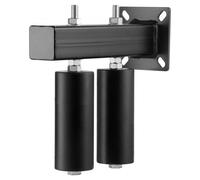 VEVOR Sliding Gate Kit, 6” Rolling Gate Hardware Kit with T-Bracket, Universal Adjustable Sliding Gate Rollers, Heavy Duty Black Sliding Gate Guide Ro