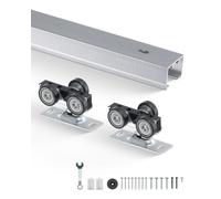 VEVOR YMXT-XC39-5 Sliding 5ft Heavy Duty Kit, Commercial Grade Pocket Hardware and Track Set for 24"-30" Wide Single Door, Smoothly and Easy to Install, Silver