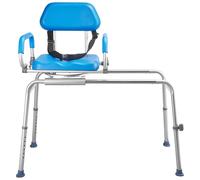 VEVOR Sliding Shower Chair, 330 lbs Tub Transfer Bench Bathtub Swivel Seat | Padded Shower Bench with Pivoting Arms and Backrest, Height Adjustable for Handicap, Seniors, Elderly and Disabled
