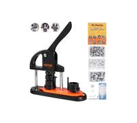 Vevor SLKXZJ25MM500F0YVV0 0.98 in. Button Maker Machine, Black & Orange