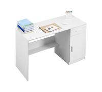 VEVOR Small Desk with Drawer Kids Desk for Bedroom Wood Simple Study Table White