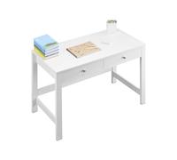 VEVOR Small Desk with Drawers, Kids Desk for Bedroom, Modern Simple Study Table for Drawing, Reading, Writing, Rectangle MDF Furniture Study Storage Table for Home, Office, White
