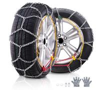 VEVOR Snow Chains Manganese Alloy Steel Traction Wheels Chains Silver 2PCS