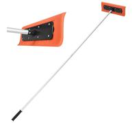 VEVOR Snow Roof Rake, 17.7 in Foam Blade, 7.3-18.4 ft Adjustable Roof Snow Scraper, Extension Tubes & Non-Slip Handle, Lightweight Snows Removal Tool for House Leaves Debris Clearing