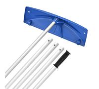 VEVOR Snow Roof Rake, 24 in PP Plastic Blade, 3.8-18.2 ft Adjustable Roof Snow Scraper with Wheels, Anti-Slip Handle Snows Removal Tool, Lightweight House Rooftop Rake for Leaves Debris Removal