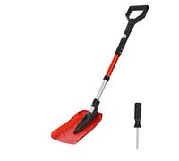 VEVOR Snow Shovel for Driveway, 22cm Foldable Snow Shovel with D-shaped Handle, 36-40 in Adjustable, Lightweight Aluminum Alloy Snows Removal Tool, Reduce Back Strains for Garden Car Camping