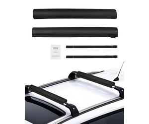VEVOR Soft Roof Rack Pads, 28" Universal Car Roof Rack Pads for Various Crossbars, 88LBS Load Capacity Luggage Kayak Carrier with 2 Tie Down Straps & Velcros for SUPs Canoes Snowboards Paddle Boards
