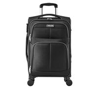 VEVOR Softside Expandable Luggage with Spinner Wheels, 20 inch / 50.8 cm Softside Carry on Luggage, Lightweight Checked Suitcase with Expandable Zippered Pocket and TSA Lock, Black