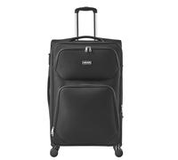 VEVOR Softside Expandable Luggage with Spinner Wheels, 24 inch / 71 cm Softside Checked Large Luggage, Lightweight Checked Suitcase with Expandable Zippered Pocket and TSA Lock, Black