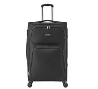 VEVOR Softside Expandable Luggage with Spinner Wheels, 24 inch / 71 cm Softside Checked Large Luggage, Lightweight Checked Suitcase with Expandable Zippered Pocket and TSA Lock, Black