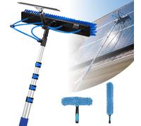 VEVOR Solar Panel Cleaning Kit Water Fed Pole Kit 4.6 m with Brush and Squeegee