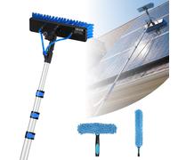 VEVOR Solar Panel Cleaning Kit Water Fed Pole Kit 6.06 m Brush Soap Dispenser
