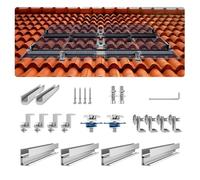 VEVOR Solar Panel Mounting Brackets, Solar Panel Mount Kit with 4 x 30 Aluminum Rails, 4 End Clamps and 2 Mild Clamps, Solar Panel Mount Brackets for Metal Roof, Concrete Roof, Wood Roof, Tile Roof